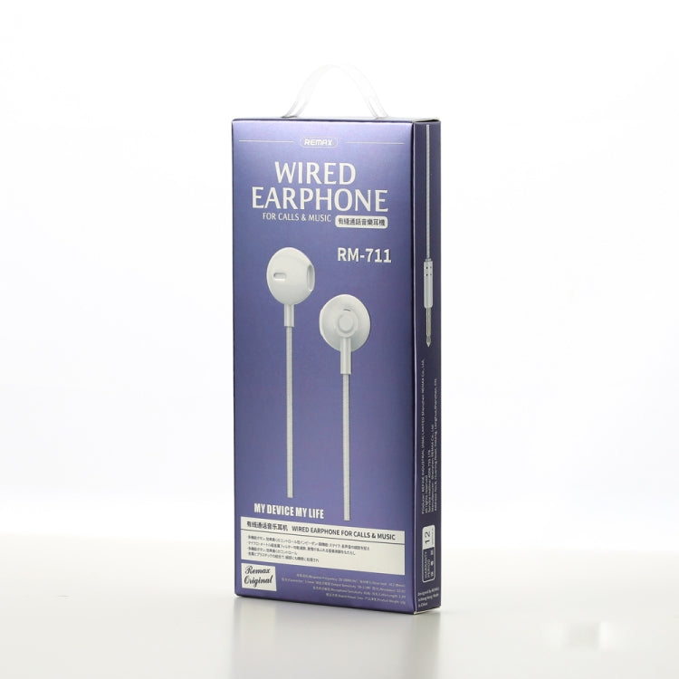 REMAX RM-711 Music Wired Earphone with MIC & Support Hands-free(Rose Gold) - Normal Style Earphone by REMAX | Online Shopping South Africa | PMC Jewellery | Buy Now Pay Later Mobicred