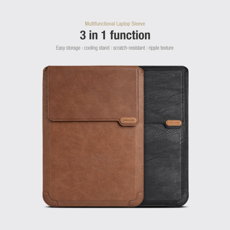 NILLKIN Water Wave Texture Versatile Laptop Sleeve For 14.0 inch and Below(Brown) - free shipping - PMC TechLife - Order now!
