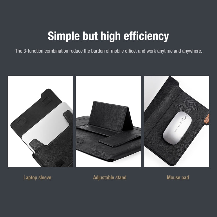 NILLKIN Water Wave Texture Versatile Laptop Sleeve For 14.0 inch and Below(Black) - free shipping - PMC TechLife - Order now!
