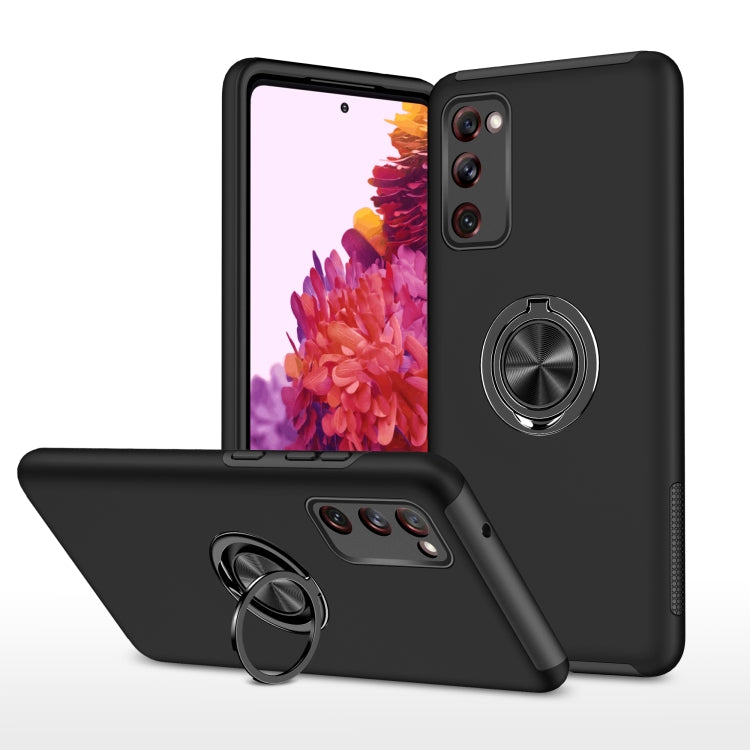 For Samsung Galaxy S20 FE PC + TPU Shockproof Magnetic Protective Case with Invisible Ring Holder(Black) - free shipping - PMC TechLife - Order now!