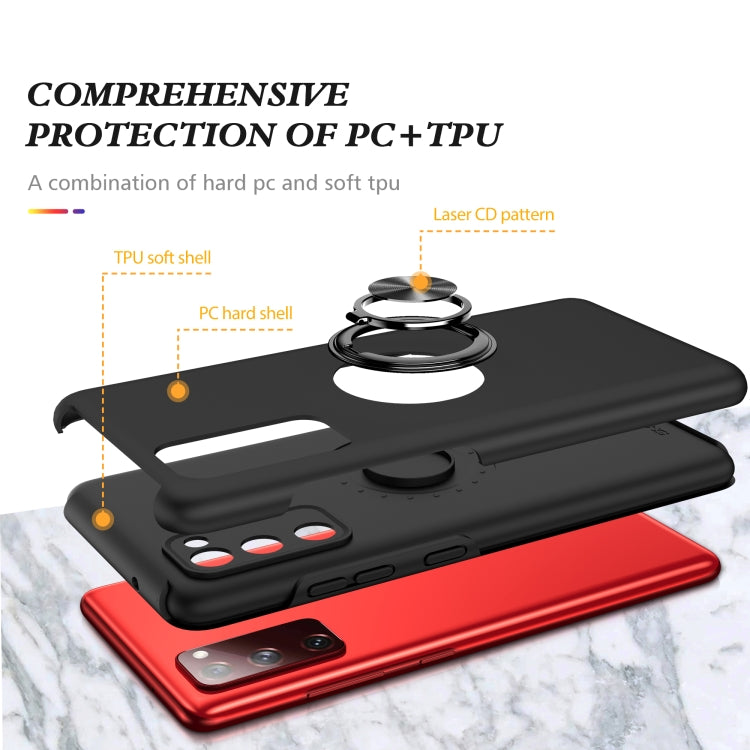 For Samsung Galaxy S20 FE PC + TPU Shockproof Magnetic Protective Case with Invisible Ring Holder(Black) - free shipping - PMC TechLife - Order now!