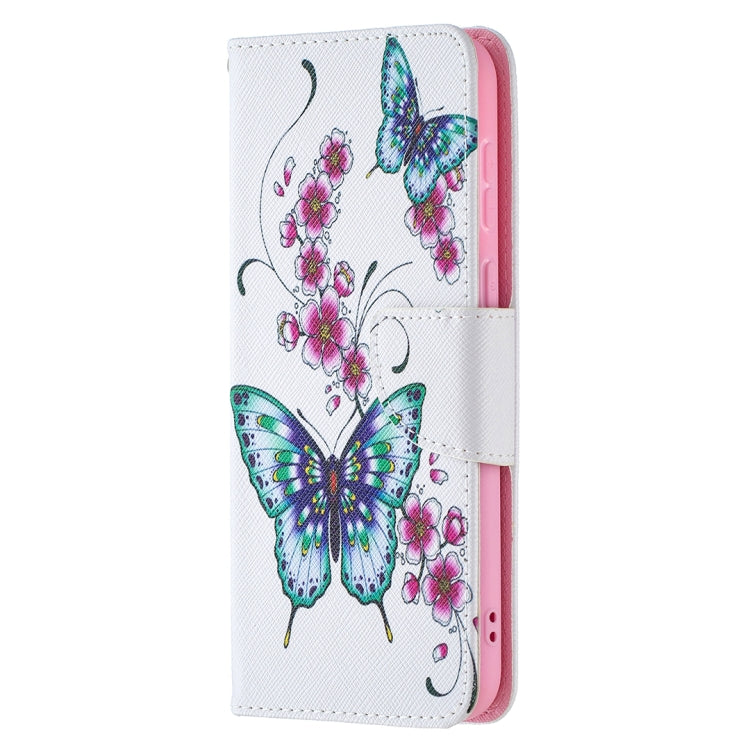 For Huawei P50 Colored Drawing Pattern Horizontal Flip Leather Case with Holder & Card Slots & Wallet(Peach Blossom Butterfly) - free shipping - PMC TechLife - Order now!