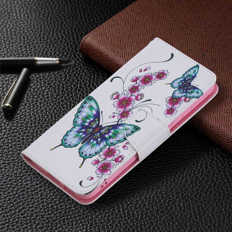 For Huawei P50 Colored Drawing Pattern Horizontal Flip Leather Case with Holder & Card Slots & Wallet(Peach Blossom Butterfly) - free shipping - PMC TechLife - Order now!