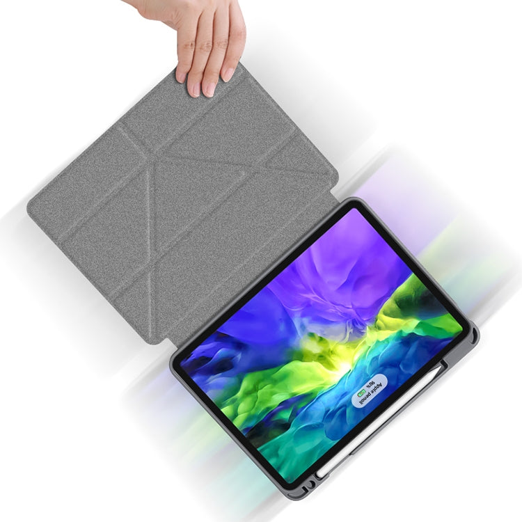 For iPad Pro 12.9 2022 / 2021 / 2020 Mutural Multi-fold Smart Leather Tablet Case(Black) - free shipping - PMC TechLife - Order now!