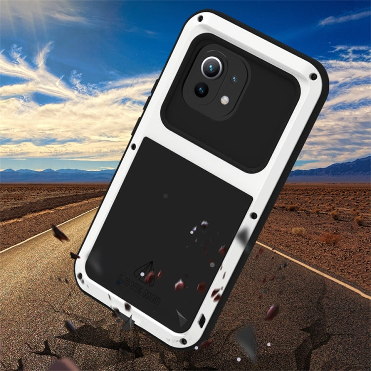 For Xiaomi Mi 11 LOVE MEI Metal Shockproof Waterproof Dustproof Protective Case without Glass(Silver) - Xiaomi Cases by PMC TechLife | Online Shopping South Africa | PMC TechLife