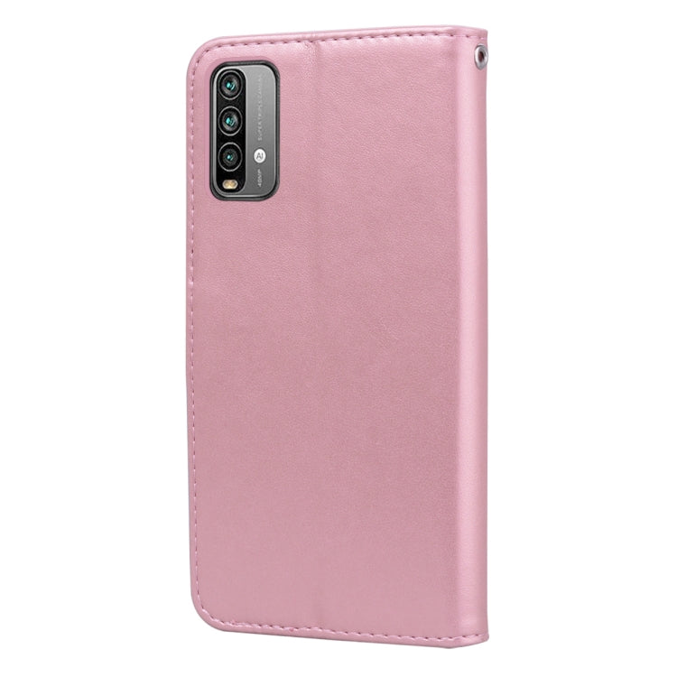 For Xiaomi Poco M3 Rose Embossed Horizontal Flip PU Leather Case with Holder & Card Slots & Wallet(Rose Gold) - free shipping - PMC TechLife - Order now!