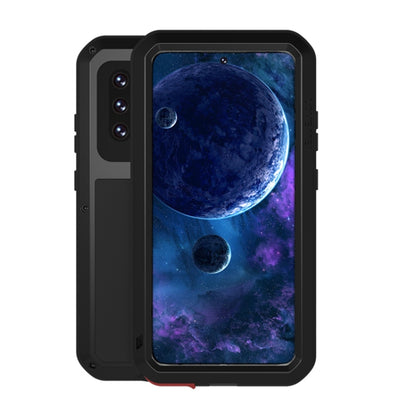 For Samsung Galaxy A52 5G / 4G LOVE MEI Metal Shockproof Waterproof Dustproof Protective Case with Glass(Black) - Galaxy Phone Cases by LOVE MEI | Online Shopping South Africa | PMC Jewellery | Buy Now Pay Later Mobicred