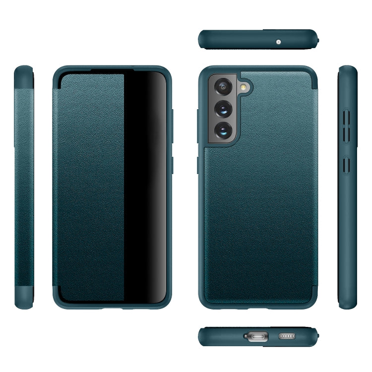 For Samsung Galaxy S21 FE Shockproof Horizontal Flip Plain Leather Phone Case(Black) - free shipping - PMC TechLife - Order now!