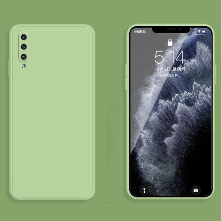 For Samsung Galaxy A50 Solid Color Imitation Liquid Silicone Straight Edge Dropproof Full Coverage Protective Case(Matcha Green) - free shipping - PMC TechLife - Order now!