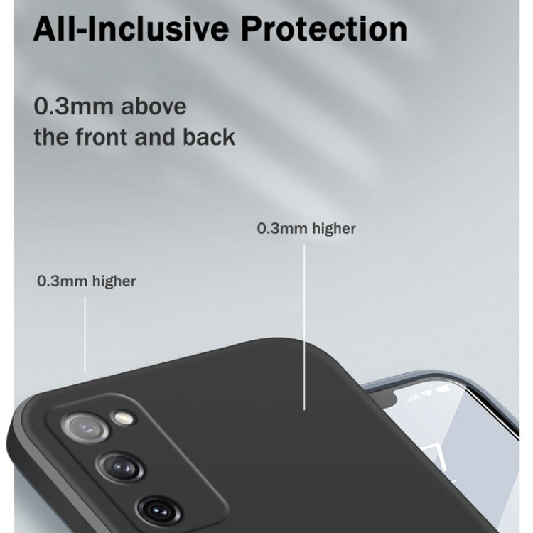 For Samsung Galaxy S20 FE Solid Color Imitation Liquid Silicone Straight Edge Dropproof Full Coverage Protective Case(White) - free shipping - PMC TechLife - Order now!