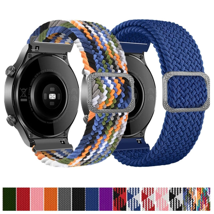 22mm Universal Adjustable Nylon Braided Elasticity Watch Band(Red Black) - 22mm Bands by PMC TechLife | Online Shopping South Africa | PMC TechLife | Buy Now Pay Later Mobicred