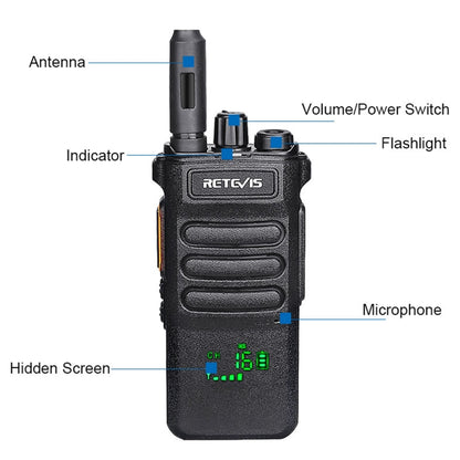 RETEVIS RT86 10W 430-440MHz 16CHS Two Way Radio Handheld Walkie Talkie with Wireless Copy Function(Black) - Handheld Walkie Talkie by RETEVIS | Online Shopping South Africa | PMC Jewellery