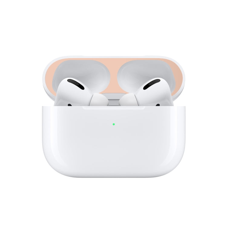 For Apple AirPods Pro Wireless Earphone Protective Case Metal Protective Sticker(Gold) - Protective Sticker by PMC TechLife | Online Shopping South Africa | PMC TechLife
