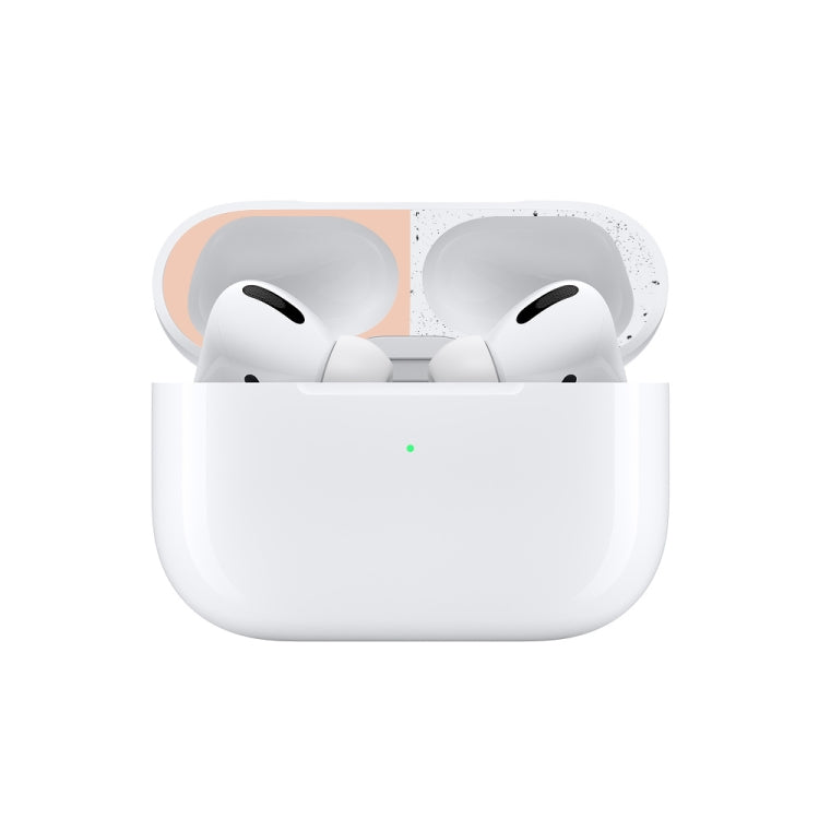 For Apple AirPods Pro Wireless Earphone Protective Case Metal Protective Sticker(Gold) - Protective Sticker by PMC TechLife | Online Shopping South Africa | PMC TechLife