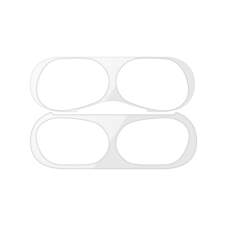 For Apple AirPods Pro Wireless Earphone Protective Case Metal Protective Sticker(Silver) - Protective Sticker by PMC TechLife | Online Shopping South Africa | PMC TechLife