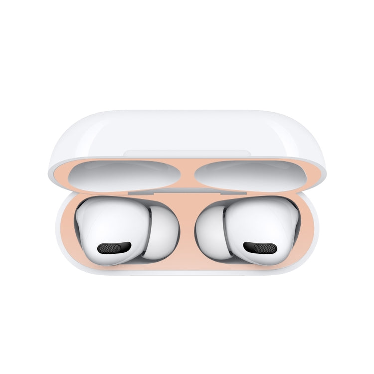 For Apple AirPods Pro Wireless Earphone Protective Case Metal Protective Sticker(Black) - Protective Sticker by PMC TechLife | Online Shopping South Africa | PMC TechLife