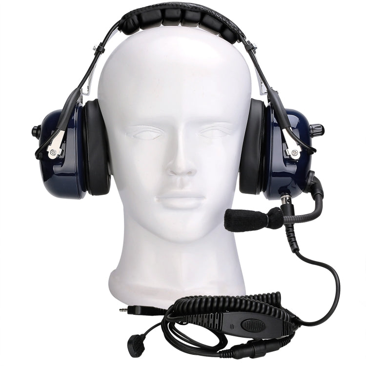 RETEVIS EH050K 2 Pin Adjustable Volume Noise Reduction Aviation Headphone Microphone with Finger PTT - free shipping - PMC TechLife - Order now!