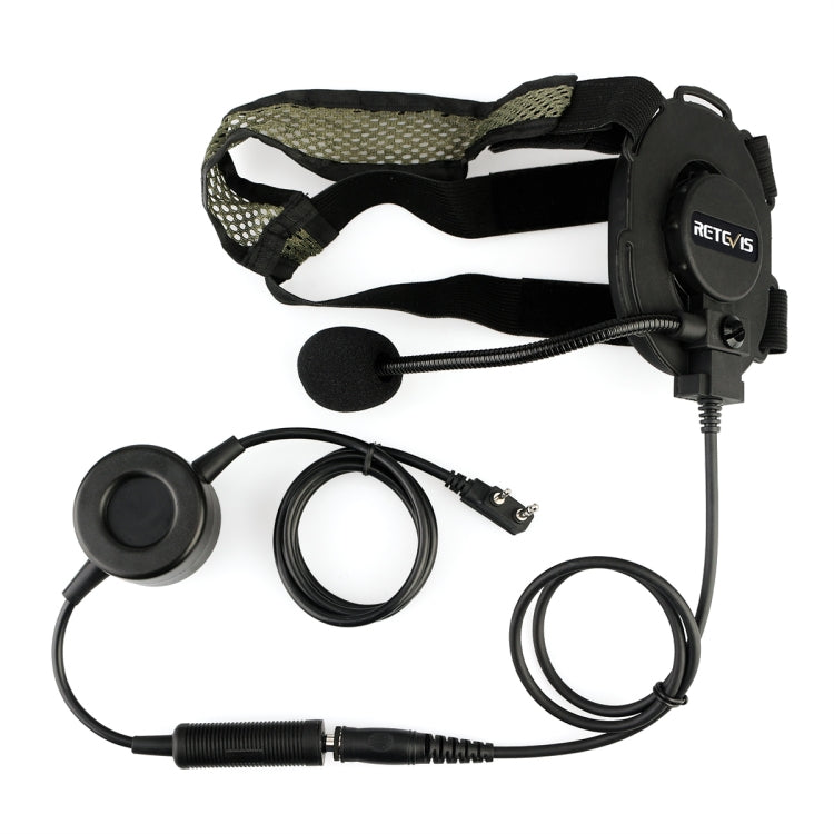 RETEVIS EH060K 2 Pin PPT Waterproof Tactical Military Headphone Microphone - Microphones & Headsets by RETEVIS | Online Shopping South Africa | PMC Jewellery