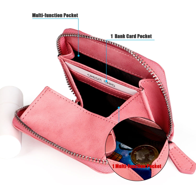 RFID Anti-theft Zipper Leather Coin Purse Coin Storage Bag(Black) - free shipping - PMC TechLife - Order now!