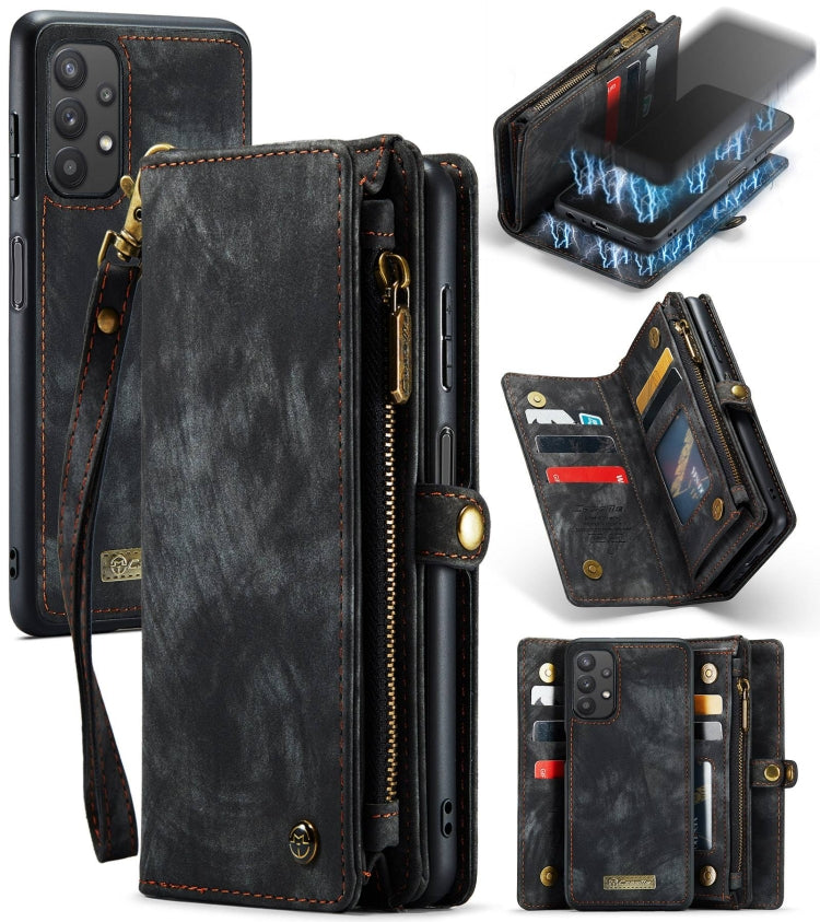 For Samsung Galaxy A32 5G CaseMe Detachable Multifunctional Horizontal Flip Leather Phone Case(Black) - Galaxy Phone Cases by CaseMe | Online Shopping South Africa | PMC TechLife | Buy Now Pay Later Mobicred