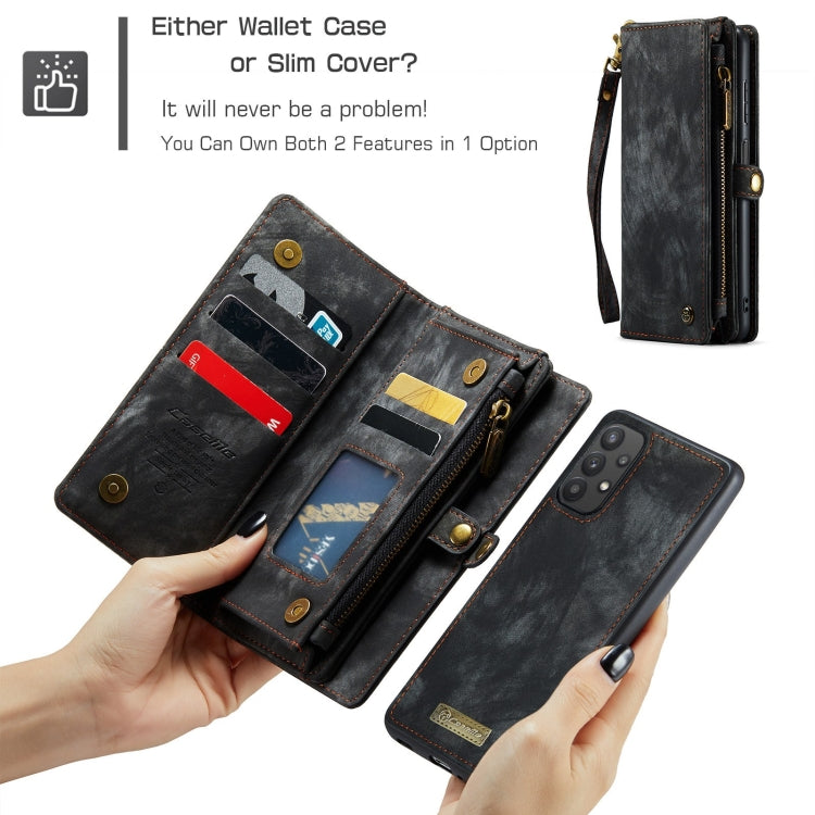 For Samsung Galaxy A32 5G CaseMe Detachable Multifunctional Horizontal Flip Leather Phone Case(Black) - Galaxy Phone Cases by CaseMe | Online Shopping South Africa | PMC TechLife | Buy Now Pay Later Mobicred