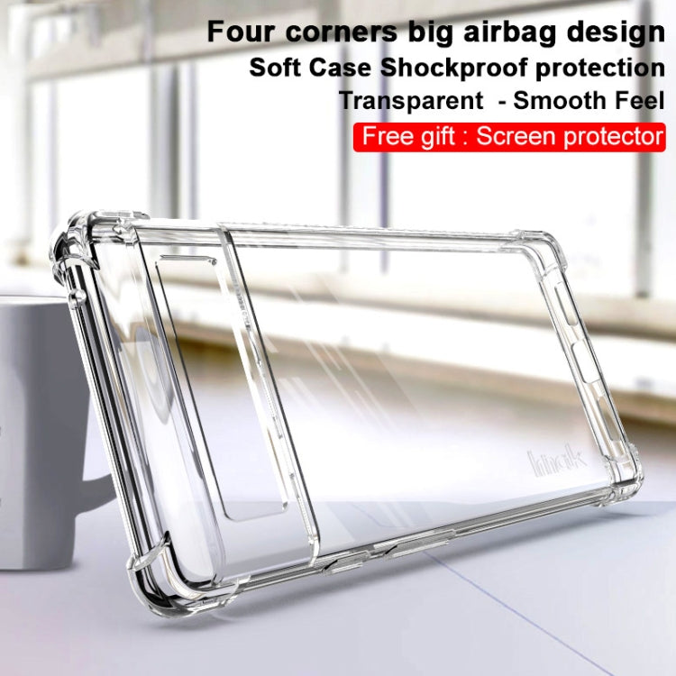 For Google Pixel 6 IMAK All-inclusive Shockproof Airbag TPU Case with Screen Protector(Transparent) - Google Cases by imak | Online Shopping South Africa | PMC TechLife | Buy Now Pay Later Mobicred