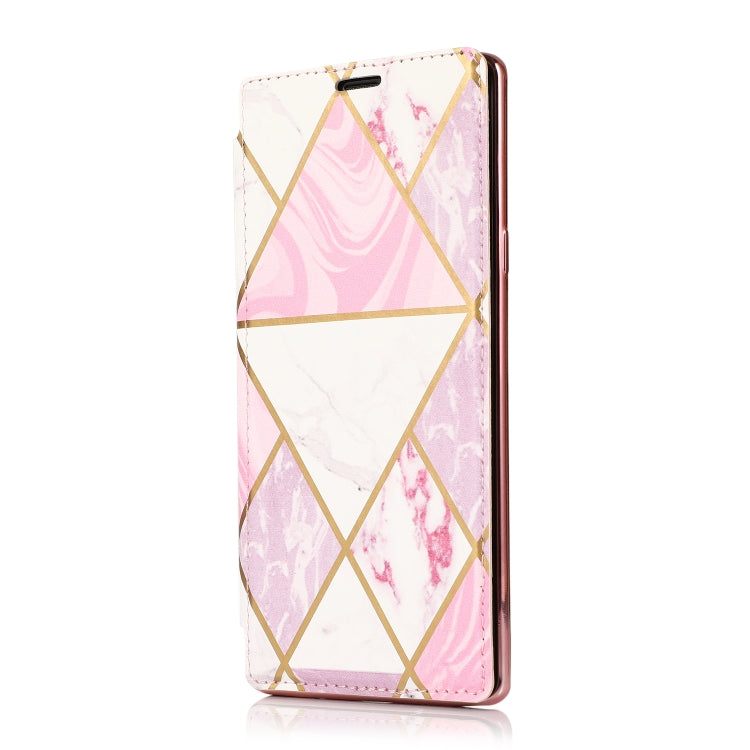 For Samsung Galaxy Note9 Bronzing Plating PU + TPU Horizontal Flip Leather Case with Holder & Card Slot(Pink White) - free shipping - PMC TechLife - Order now!