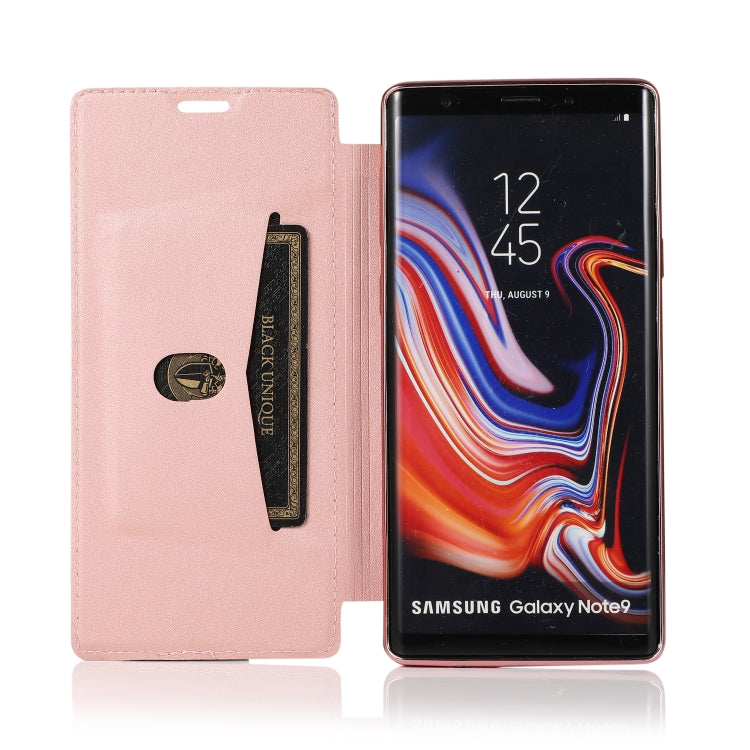 For Samsung Galaxy Note9 Bronzing Plating PU + TPU Horizontal Flip Leather Case with Holder & Card Slot(Pink White) - free shipping - PMC TechLife - Order now!