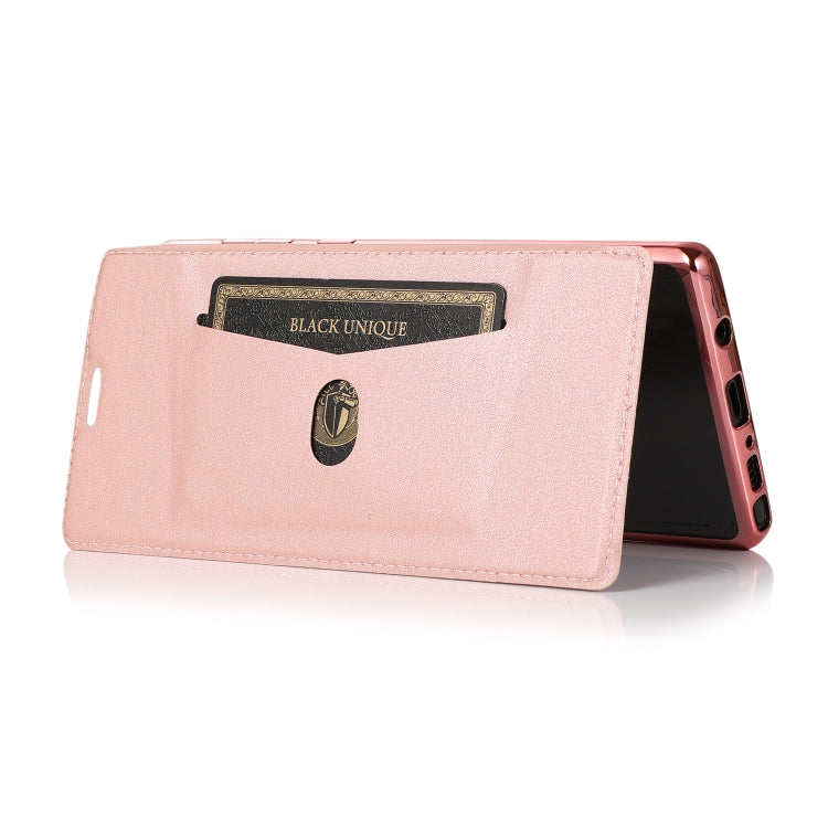 For Samsung Galaxy Note9 Bronzing Plating PU + TPU Horizontal Flip Leather Case with Holder & Card Slot(Pink White) - free shipping - PMC TechLife - Order now!