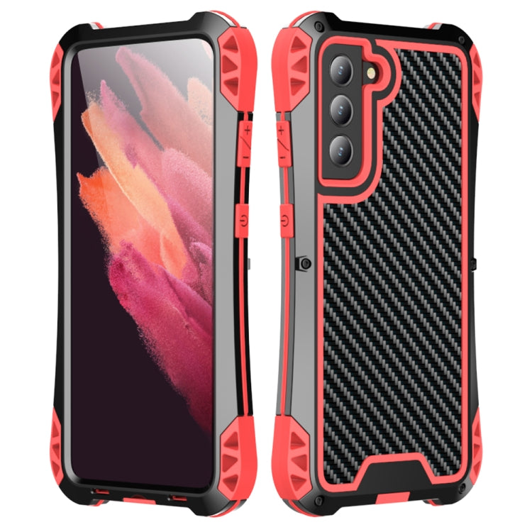 For Samsung Galaxy S21 FE R-JUST AMIRA Shockproof Dustproof Waterproof Metal Protective Case(Red) - Galaxy Phone Cases by R-JUST | Online Shopping South Africa | PMC TechLife | Buy Now Pay Later Mobicred