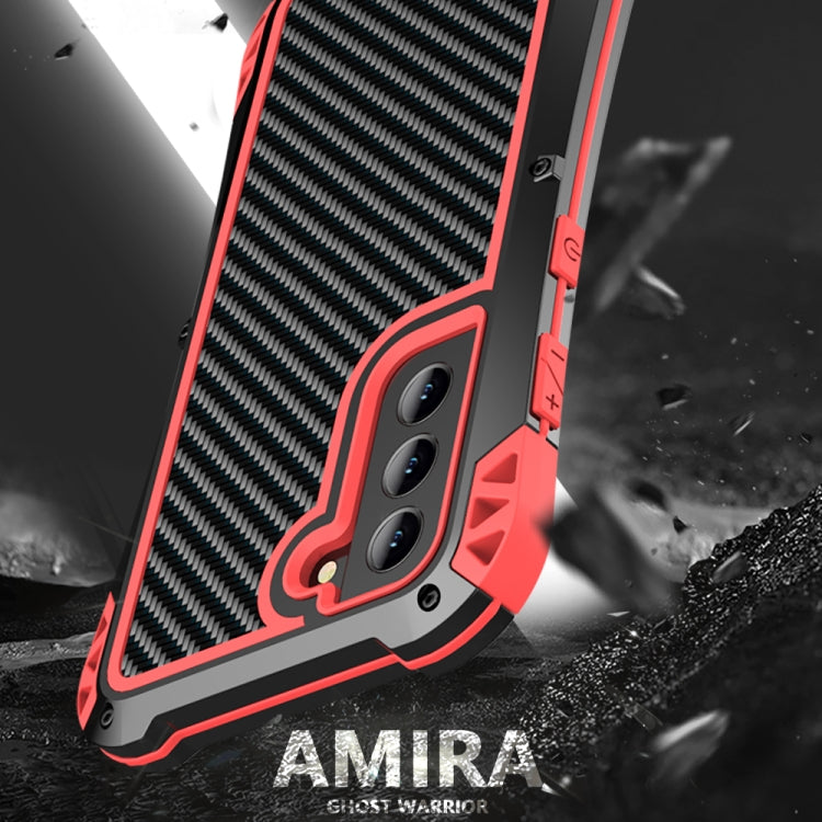 For Samsung Galaxy S21 FE R-JUST AMIRA Shockproof Dustproof Waterproof Metal Protective Case(Red) - Galaxy Phone Cases by R-JUST | Online Shopping South Africa | PMC TechLife | Buy Now Pay Later Mobicred