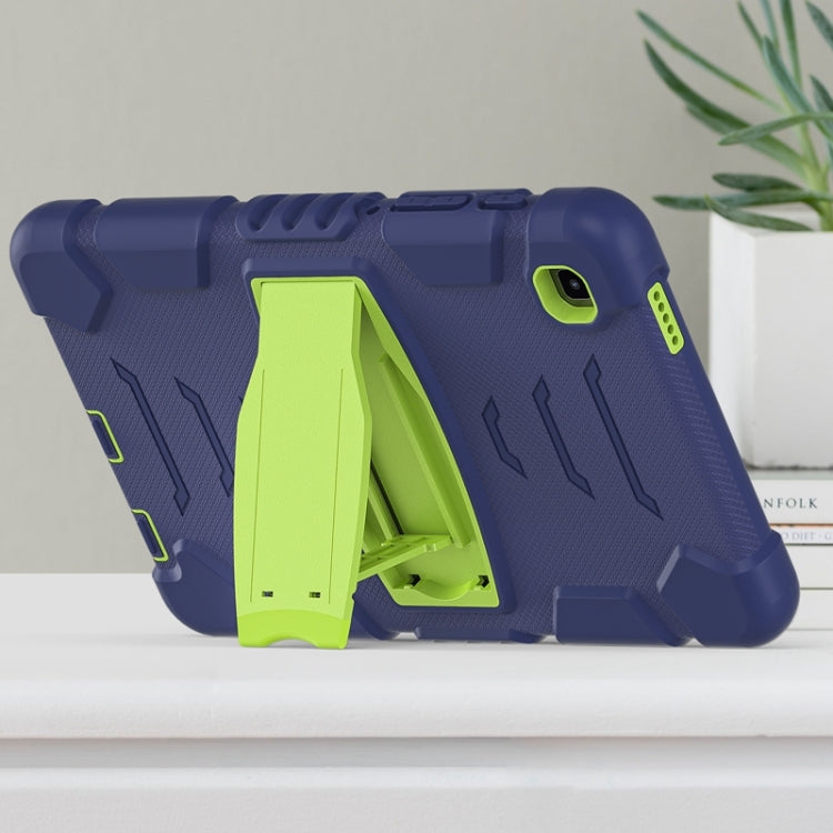 For Samsung Galaxy Tab A7 Lite 8.7 inch 2021 3-Layer Protection Screen Frame + PC + Silicone Shockproof Combination Case with Holder(NavyBlue+Lime) - free shipping - PMC TechLife - Order now!