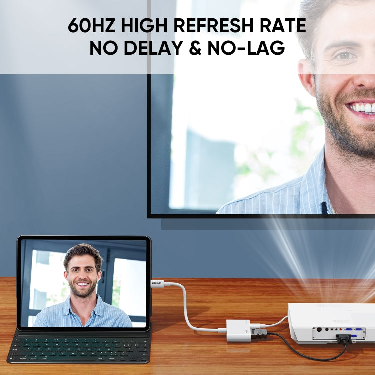 JOYROOM S-H141 1080P 8 Pin to HDMI Converter Adapter(White) - Converter & Adapter by JOYROOM | Online Shopping South Africa | PMC TechLife | Buy Now Pay Later Mobicred