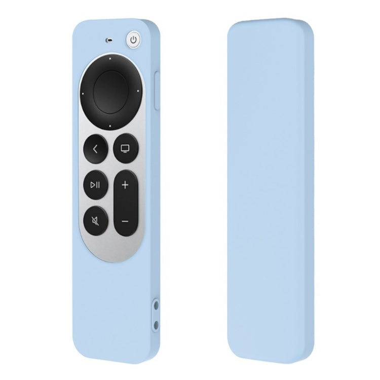 Silicone Protective Case Cover with Rope For Apple TV 4K 4th Siri Remote Controller(Sky Blue) - Apple TV Accessories by PMC Jewellery | Online Shopping South Africa | PMC Jewellery