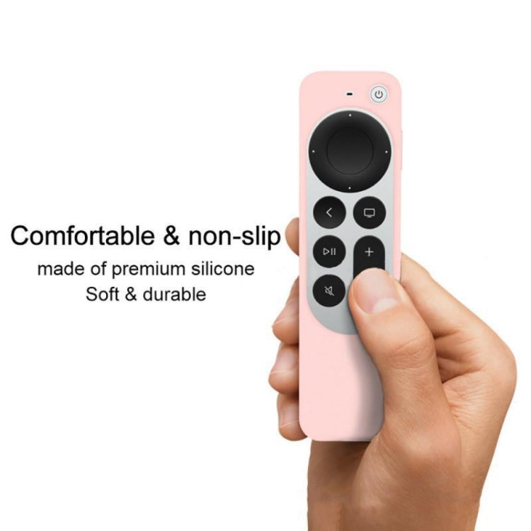 Silicone Protective Case Cover with Rope For Apple TV 4K 4th Siri Remote Controller(White) - Apple TV Accessories by PMC TechLife | Online Shopping South Africa | PMC TechLife