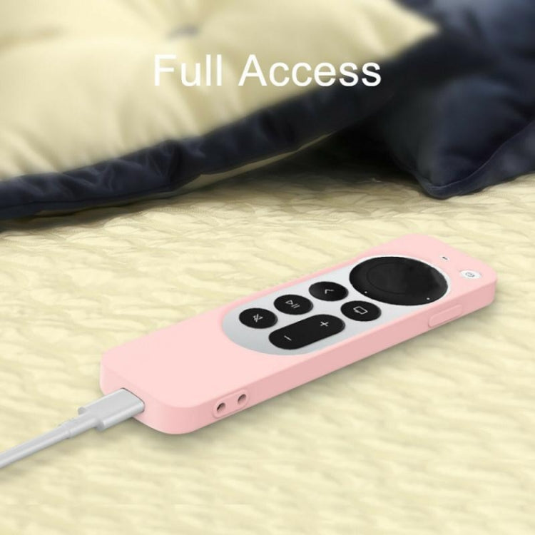 Silicone Protective Case Cover with Rope For Apple TV 4K 4th Siri Remote Controller(White) - Apple TV Accessories by PMC TechLife | Online Shopping South Africa | PMC TechLife