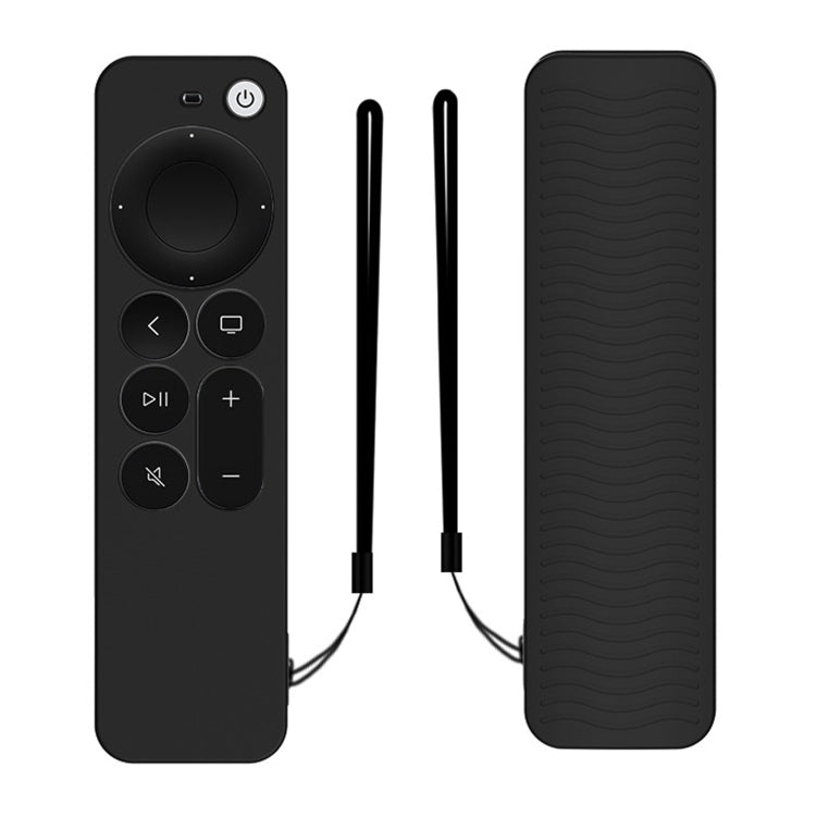 Silicone Protective Case Cover For Apple TV 4K 4th Siri Remote Controller(Black) - Apple TV Accessories by PMC TechLife | Online Shopping South Africa | PMC TechLife