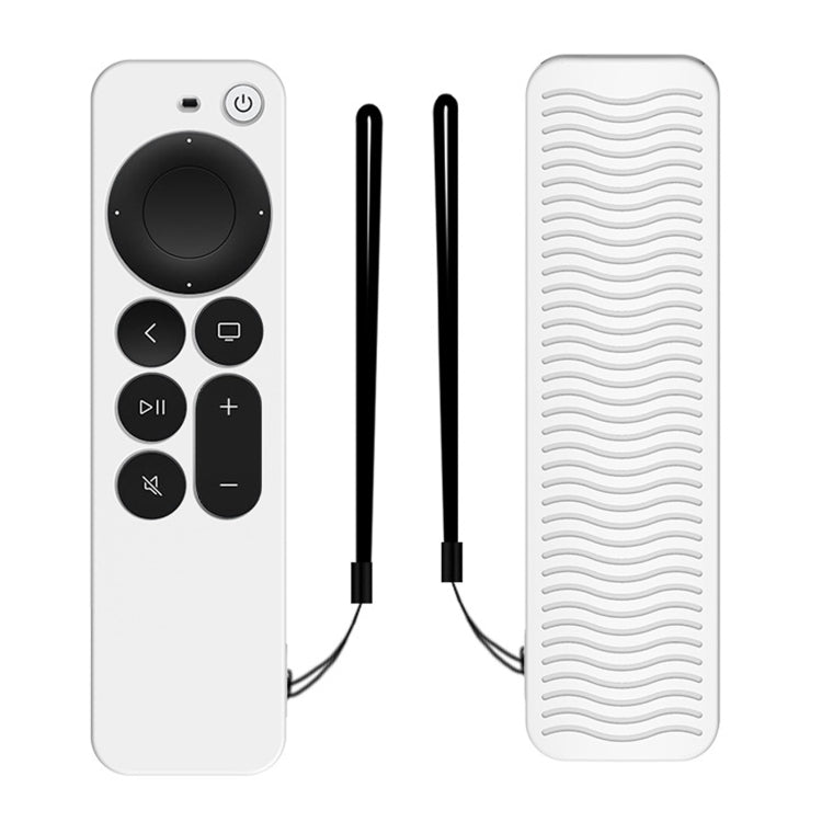 Silicone Protective Case Cover For Apple TV 4K 4th Siri Remote Controller(Luminous White) - Apple TV Accessories by PMC Jewellery | Online Shopping South Africa | PMC Jewellery