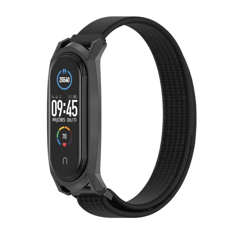 For Xiaomi Mi Band 6 / 5 / 4 / 3 Mijobs GT Nylon Loop Watch Band(Black) - Watch Bands by MIJOBS | Online Shopping South Africa | PMC TechLife | Buy Now Pay Later Mobicred