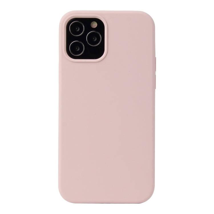 For iPhone 13 Solid Color Liquid Silicone Shockproof Protective Case(Sand Pink) - iPhone 13 Cases by PMC TechLife | Online Shopping South Africa | PMC TechLife