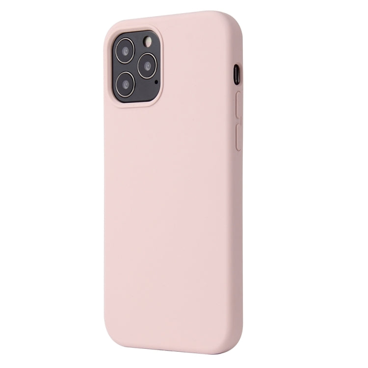 For iPhone 13 Solid Color Liquid Silicone Shockproof Protective Case(Sand Pink) - iPhone 13 Cases by PMC TechLife | Online Shopping South Africa | PMC TechLife