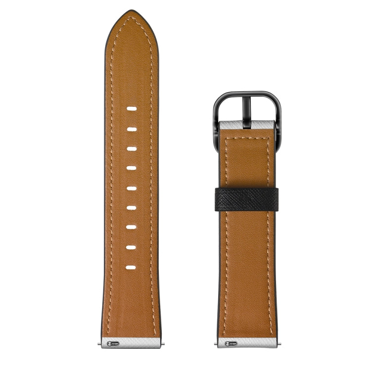 22mm For Xiaomi Haylou RT RS3 LS04 / LS05S Universal Printed Leather Watch Band(Rose) - Watch Bands by MIJOBS | Online Shopping South Africa | PMC TechLife | Buy Now Pay Later Mobicred