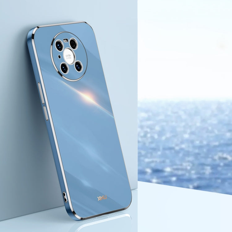 For Huawei Mate 40 Pro XINLI Straight Edge 6D Electroplate TPU Phone Case(Celestial Blue) - Huawei Cases by XINLI | Online Shopping South Africa | PMC TechLife | Buy Now Pay Later Mobicred