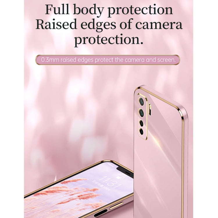 For Huawei nova 7 SE XINLI Straight Edge 6D Electroplate TPU Phone Case(Pink) - Huawei Cases by XINLI | Online Shopping South Africa | PMC TechLife | Buy Now Pay Later Mobicred