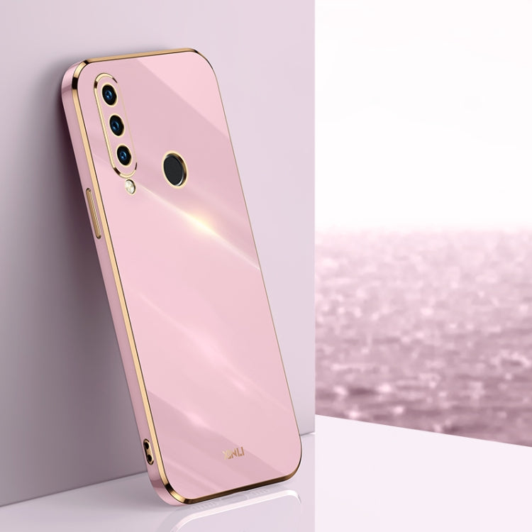 For Huawei P30 Lite XINLI Straight Edge 6D Electroplate TPU Phone Case(Cherry Purple) - Huawei Cases by XINLI | Online Shopping South Africa | PMC TechLife | Buy Now Pay Later Mobicred
