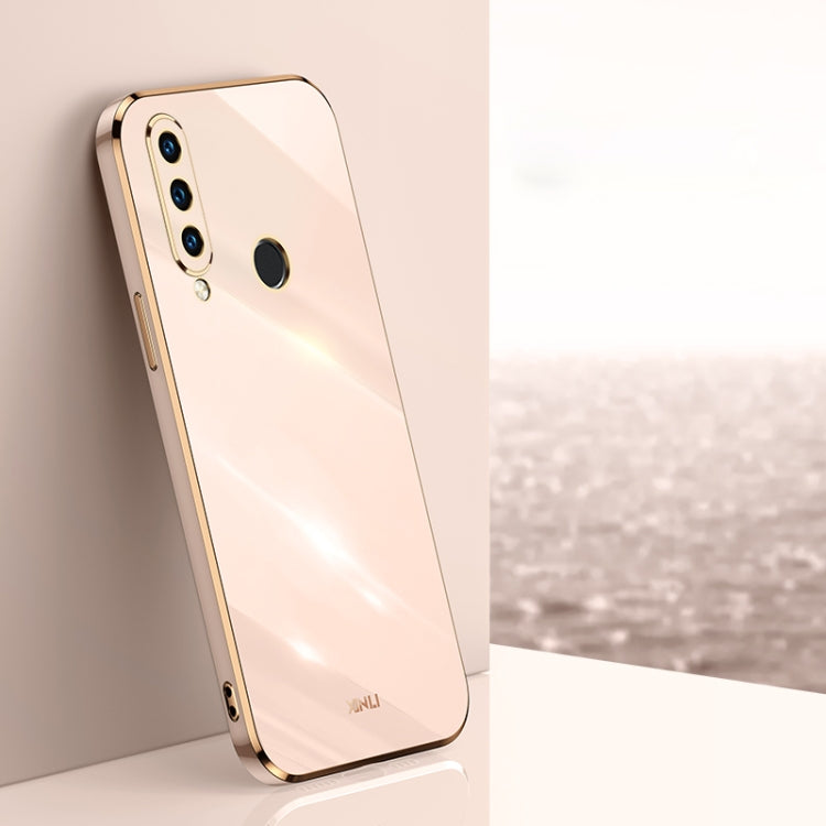 For Huawei P30 Lite XINLI Straight Edge 6D Electroplate TPU Phone Case(Pink) - Huawei Cases by XINLI | Online Shopping South Africa | PMC TechLife | Buy Now Pay Later Mobicred