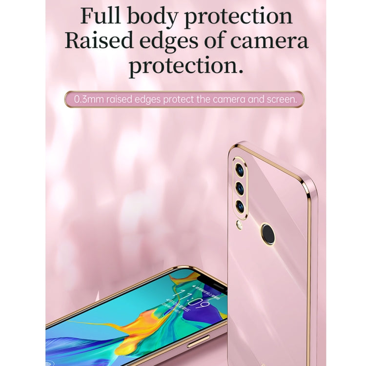 For Huawei P30 Lite XINLI Straight Edge 6D Electroplate TPU Phone Case(Pink) - Huawei Cases by XINLI | Online Shopping South Africa | PMC TechLife | Buy Now Pay Later Mobicred