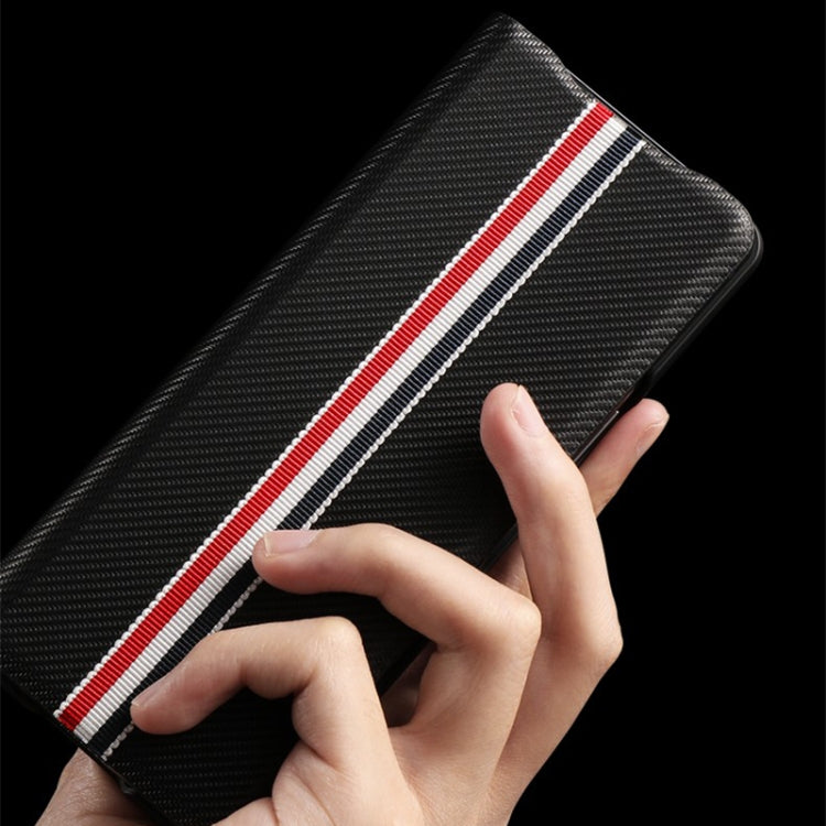 For Samsung Galaxy Z Fold3 5G Carbon Fiber Texture Folding All Inclusive PU Shockproof Splicing Leather Case(Black) - Galaxy Phone Cases by PMC TechLife | Online Shopping South Africa | PMC TechLife