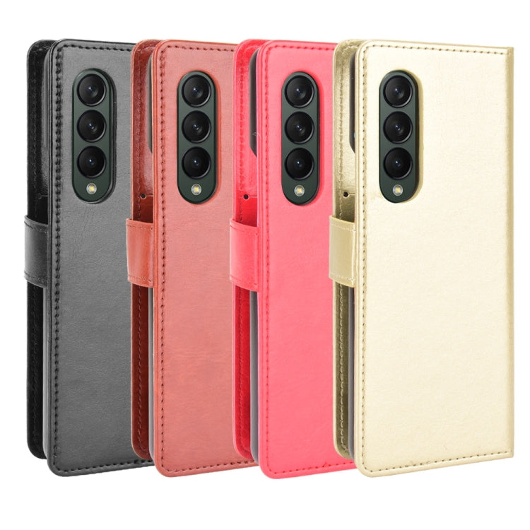 For Samsung Galaxy Z Fold3 5G Crazy Horse Texture Horizontal Flip Leather Case with Holder & Card Slots & Lanyard(Red) - Galaxy Phone Cases by GKK | Online Shopping South Africa | PMC Jewellery | Buy Now Pay Later Mobicred