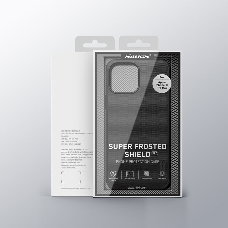 For iPhone 13 Pro NILLKIN Super Frosted Shield Pro PC + TPU Protective Case (Black) - iPhone 13 Pro Cases by NILLKIN | Online Shopping South Africa | PMC Jewellery
